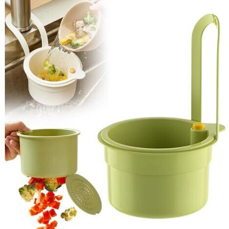 Passoire d'évier, passoire de cuisine améliorée, panier filtre Swan pour évier, panier filtre en maille et récupérateur de nourriture (vert, 1 pièce) (HK)