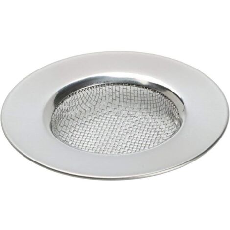 Passoire d'évier pour douche - Attrape-cheveux à trou de prise - Bouchons d'évier de cuisine - Filtre de vidange d'évier en maille d'acier inoxydable - 3 pouces 7,6 cm