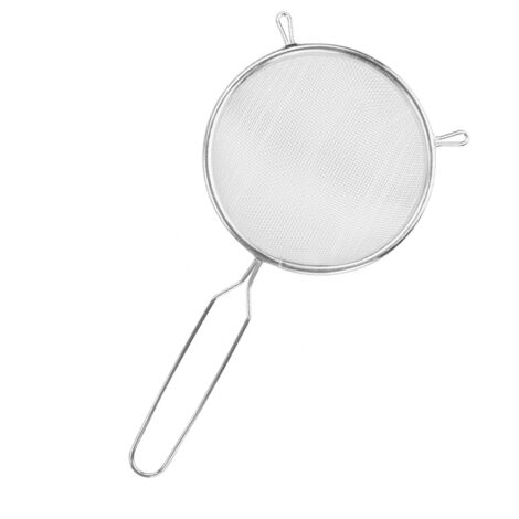 Passoire métallique de 16 cm avec long manche, maille fine, lavage à la main recommandé, pour égoutter les aliments