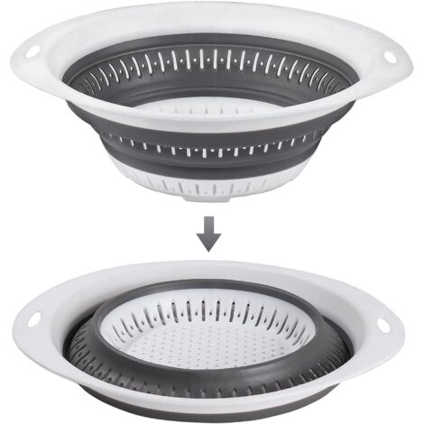 Passoire Pliable en Silicone et Plastique, Passoire Cuisine Passoire à Pâtes peu Encombrante dans la Cuisine, Passoire