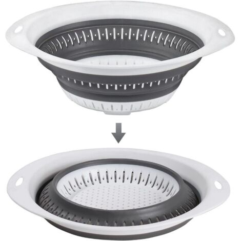 Passoire Pliable en Silicone et Plastique, Passoire Cuisine Passoire à Pâtes peu Encombrante dans la Cuisine, Passoire