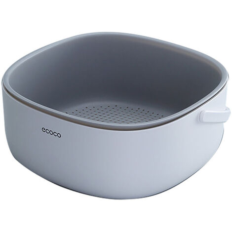 Passoire pliable grise avec poignée, panier égouttoir à légumes, outil de lavage et de filtration pour la cuisine