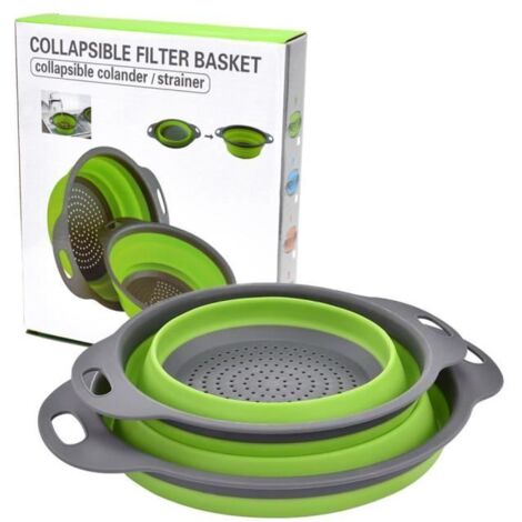 Passoire Pliable - Multifonctionnelle - Silicone - Rétractable - Antidérapante - Durable