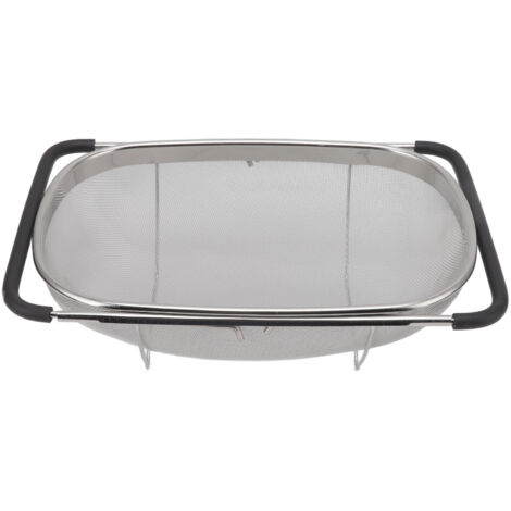 Passoire Rétractable Inox pour Évier avec Poignée Caoutchouc - Panier Égouttoir de Cuisine
