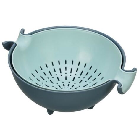 Passoire,Ensemble passoire avec récipient,Double égouttoir rotatif et panier,pour Les pâtes, Les légumes, Les Fruits,etc