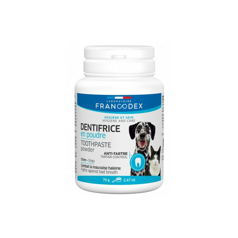 

Pasta de dientes en polvo 70 g para perros y gatos