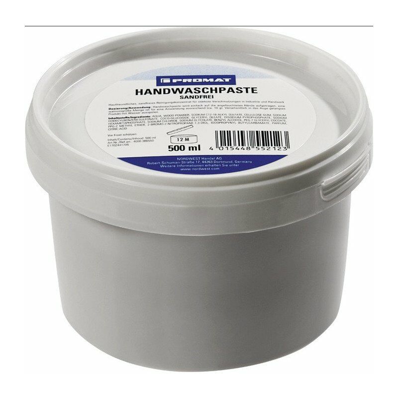 

Pasta de lavado de manos 0,5 l sin jabón / sin disolventes PROMAT