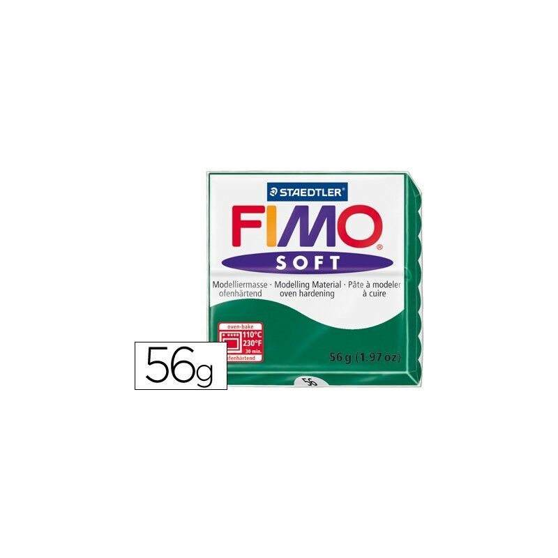 

Pasta staedtler fimo soft 56 gr color verde esmeralda