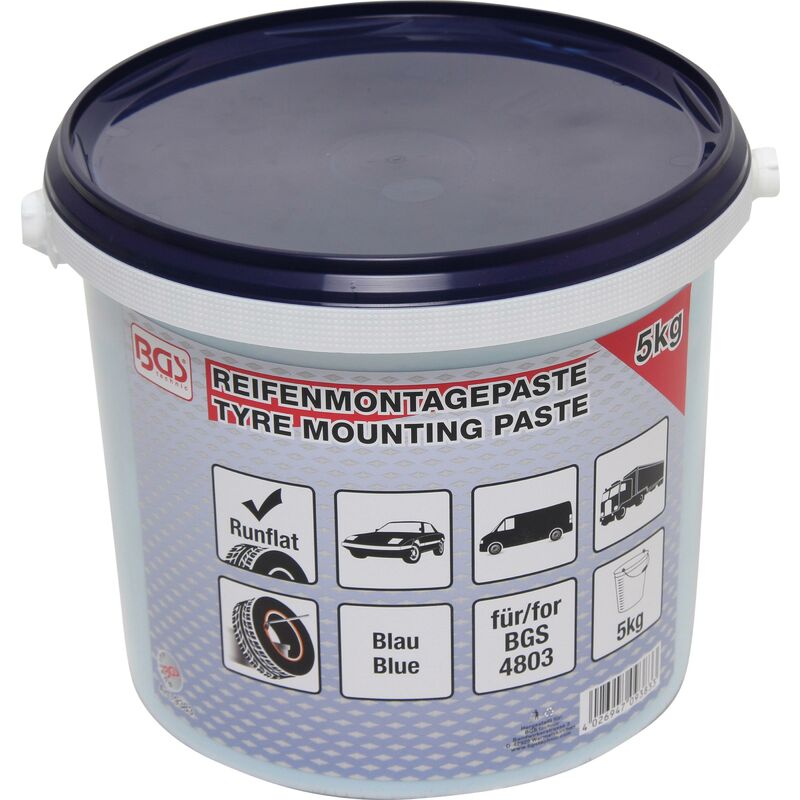 Image of Pasta grasso lubrificante per montaggio pneumatici Run Flat blu 5 kg