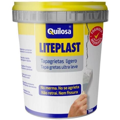 QUILOSA liteplast masilla 250ml. blanca tarro , Pasta reparadora Liteplast. - Tarro de 250 ml. - Color Blanco - Lista para usar, de fácil aplicación. - Rellena, repara grietas fisu