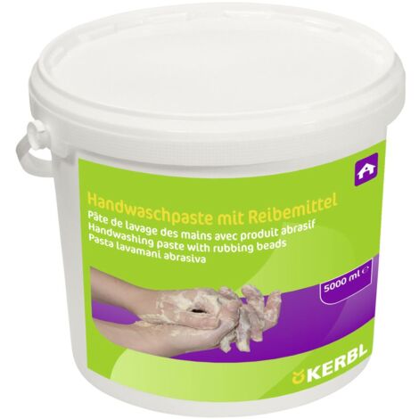 Pasta para lavar a mano Kerbl a base de harina de madera (pasta para lavar sin arena, abrasivo natural respetuoso con la piel y respetuoso con el medio ambiente, contenido de 5000 ml, para suciedad me
