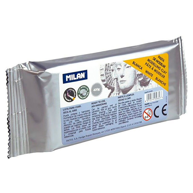 

Pasta para modelar blanca 400gr - Milan