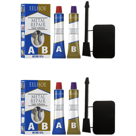Pasta per riparazione stampi NICOLA, 2 pezzi, per difetti metallici, adesivo AB, 40 g