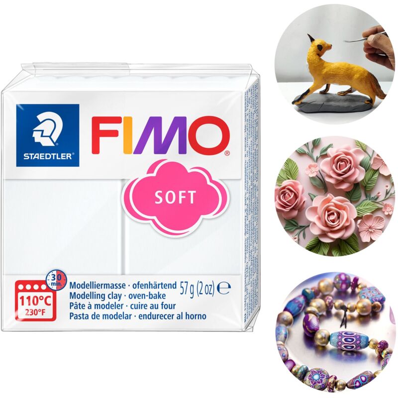 

Pasta staedtler fimo soft 56 gr color blanco
