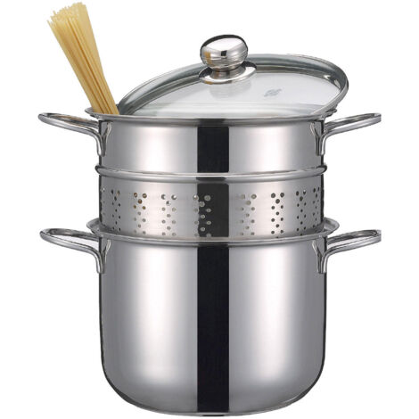 Pastaiola easy in acciaio inox 18/10 - cm.20 - Diametro: Ø cm 22