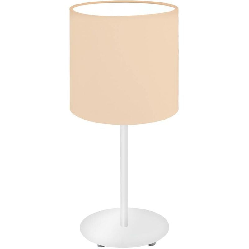 Image of Eglo - lampada da tavolo pasteri P-bianco pastello albicocca Ø18cm h: 40cm
