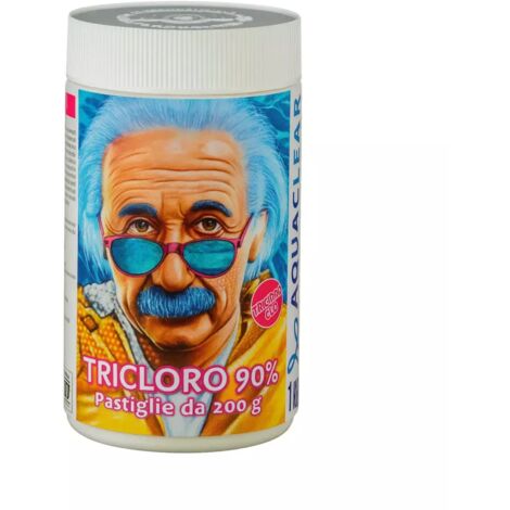 Pastiglie di Cloro Lento 200 g per Piscine da 1 kg Senza Acido Borico