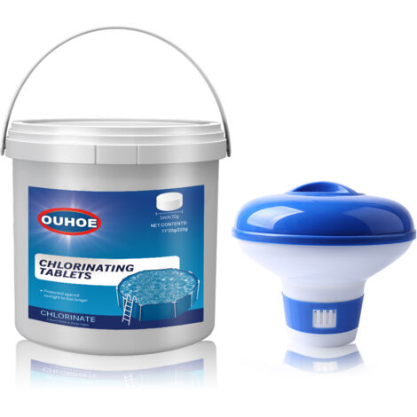 Pastiglie di cloro per piscine, 220 g di pastiglie di cloro con erogatore galleggiante, pastiglie di cloro per spa, pastiglie di cloro per piscine/1 pezzo