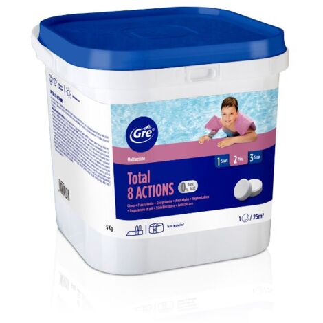 Pastiglie per piscina Total 8 Actions GRE