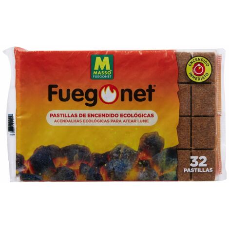 Pastillas a reddito ecologico Fugonet per barbocoa e chiminani, 24 + 8 unitМК libere (32)