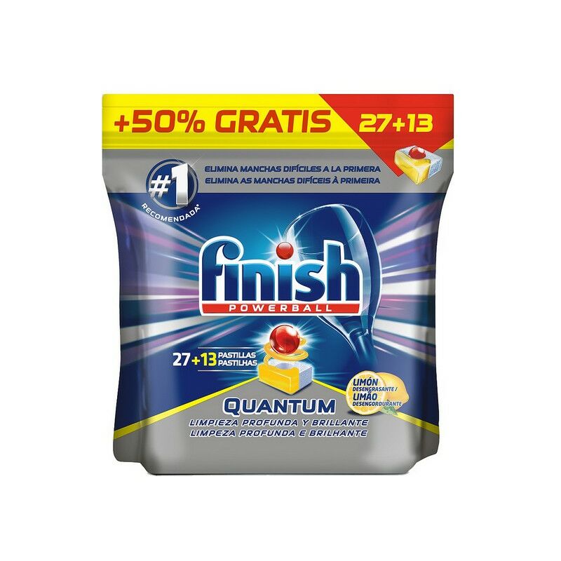 

Pastillas para Lavavajillas Finish Quantum Lemon 27+13 dosis