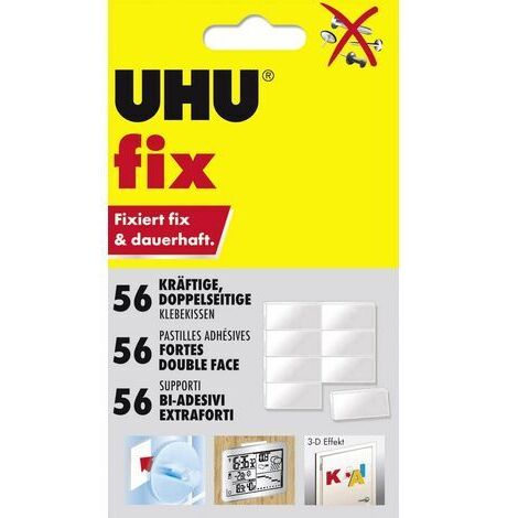 Pastilles adhésives fortes UHU Fix UHU 48805 W46654