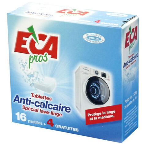 Pastilles anti calcaire pour lave linge, 16 pastilles