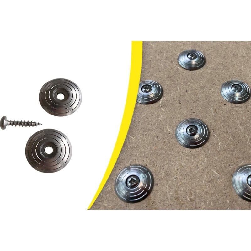 Wattelez - Clous podotactiles intérieurs et extérieurs Waccess - à visser - kit de 200 - en inox 304 brossé