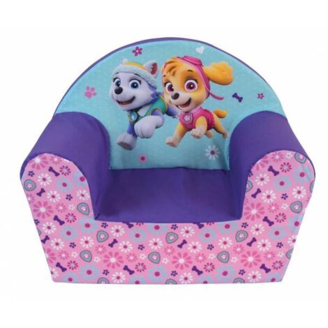 PAT PATROUILLE Fille fauteuil club en mousse pour enfant