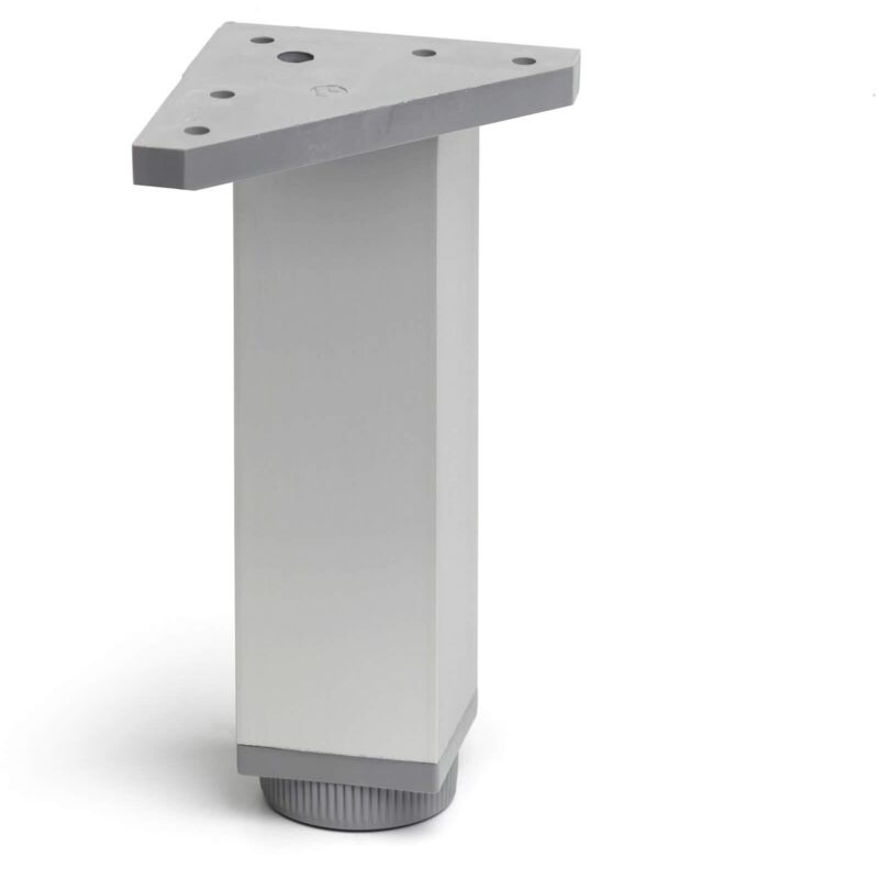 Pata Mueble 40X40X150Mm Cuadrada Aluminio Mate