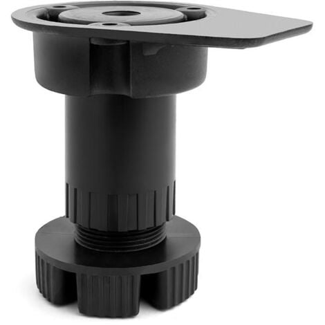 FPLUS pata cocina larry regulable acabado negro con/sin tetón extensión 75-95 tetón sin tetón