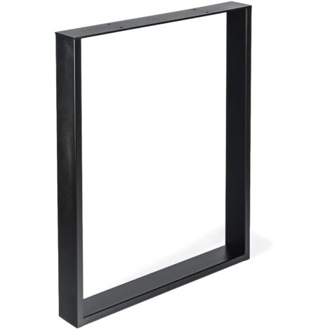 Pata Cuadrada en Acero Negro Poro  Medidas 58080712 mm  Altura: 71,2 cm  1 Unidad -