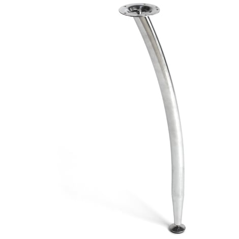 Gris met/álico /® Metal Set de 2X Patas de Mesa 30 x 43 cm Patas de los Muebles para Banco o para Mesa de Centro con protecci/ón para Suelo en.casa 2 x Conjunto de Patas de Mesa