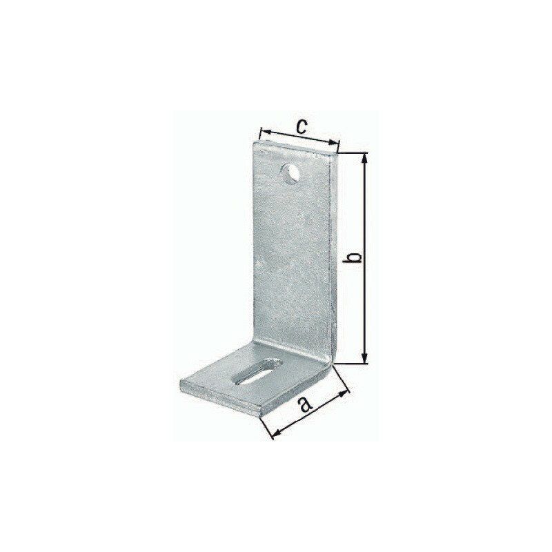 

Pata de ángulo de ajuste L.150x80mm S.8mm TZN GAH (Por 10)