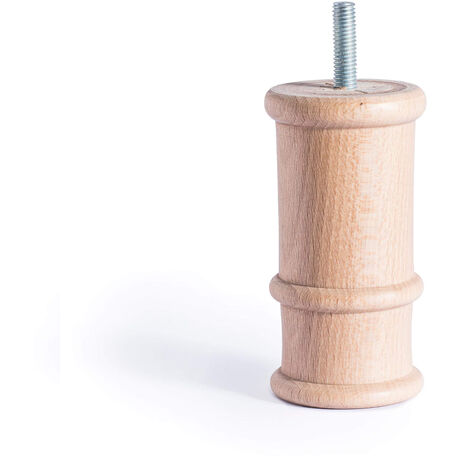 Pata de Madera para Muebles  Estilo Funcional  Fabricado en Haya  Acabado en Crudo  Proyectos de Restauración DIY Bricolaje  Medidas 5252100 mm  Altura: 10 cm  Fácil Instalación Atornillado  1 Unidad 