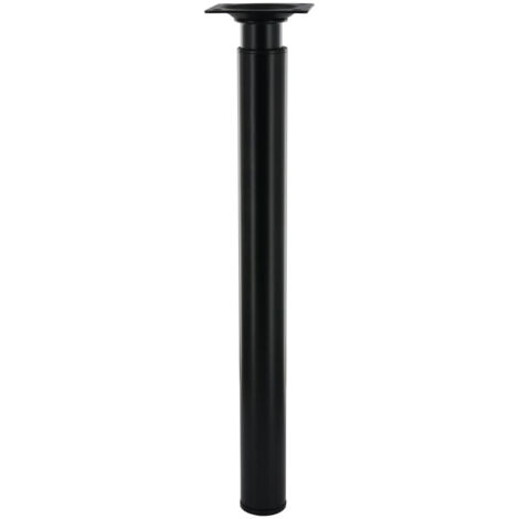 Pata de mesa, barra y encimera ajustable de 300 a 500 mm en aluminio negro