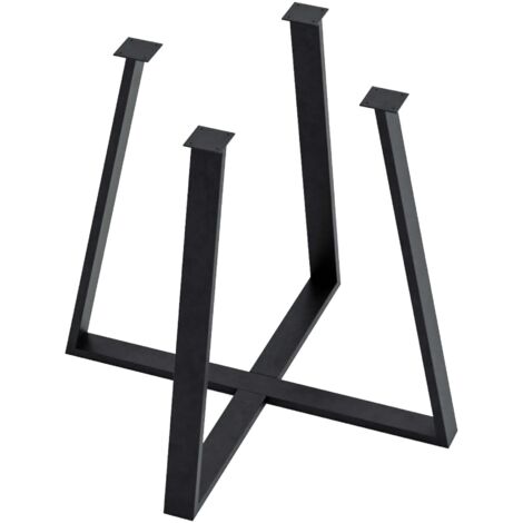 Pata de mesa de comedor acero 72 x 80 x 80 cm negro 030010261