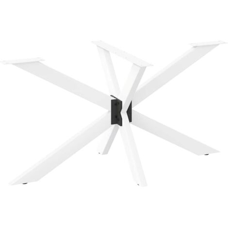 Pata de mesa de comedor forma araña blanca 120x68x(72-73) cm acero