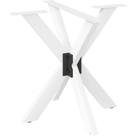 Pata de mesa de comedor forma araña blanca 85x85x(72-73) cm acero