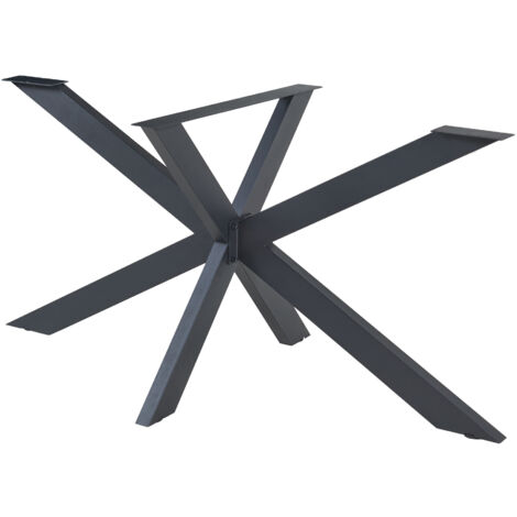 Pata de mesa Oberau forma de estrella acero 98x58x43cm - Negro [en.casa]