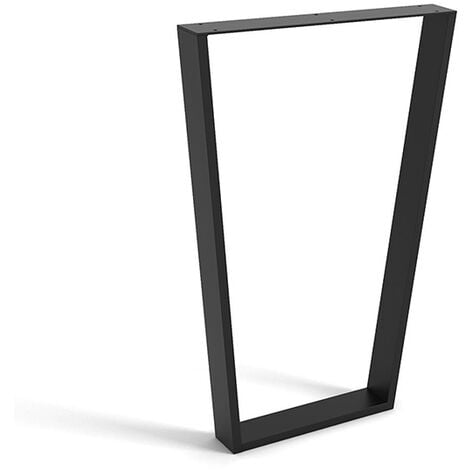 MENGUAL de Metal para Muebles - Estilo Industrial - Ideal para Proyectos de Restauración, DIY y Bricolaje - Instalación por Atornillado - Color Negro Poro - 1 Unidad - 87,2 cm de Altura