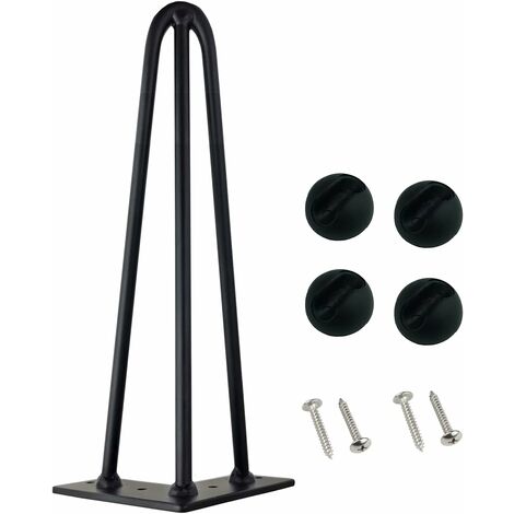 Pata De Mueble MINKUROW, 4 Uds., Patas De Horquilla, Patas Diy Para Pata De Silla De Mesa Con 3 Varillas, 16 Tornillos + 4 Protectores De Pie, Altura 45cm, Diámetro De Varilla 10mm