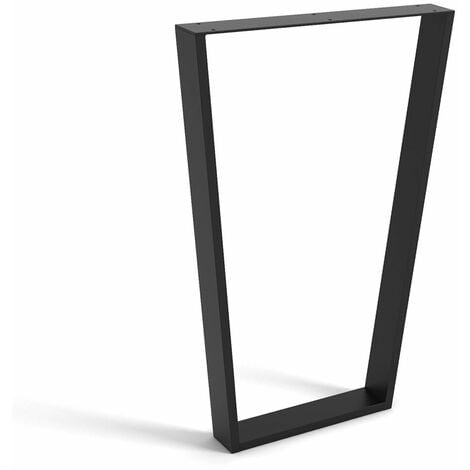 MENGUAL de Metal para Muebles - Estilo Industrial - Ideal para Proyectos de Restauración, DIY y Bricolaje - Instalación por Atornillado - Color Negro Poro - 1 Unidad - 87,2 cm de Altura