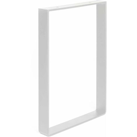 Pata Industrial para Muebles en Acero Acabado en Blanco Poro Medidas 25040350 mm  Altura: 35 cm  Fácil Instalación Atornillado  1 Unidad -