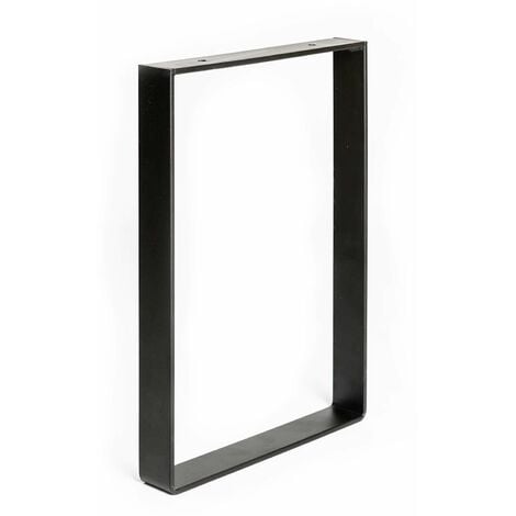 Pata Industrial para Muebles en Acero Negro Poro Medidas 25040350 mm  Altura: 35 cm 1 Unidad -