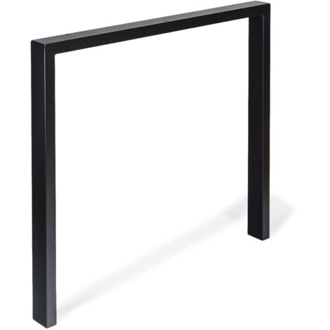 Pata Industrial para Muebles en Acero Negro Poro  Medidas 78060695 mm  Altura: 69,5 cm  1 Unidad -