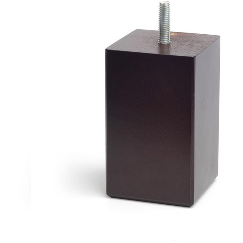 REI - Pata cuadrada de haya, color wengué, Mod.433, 6x6x10cm E3/68427