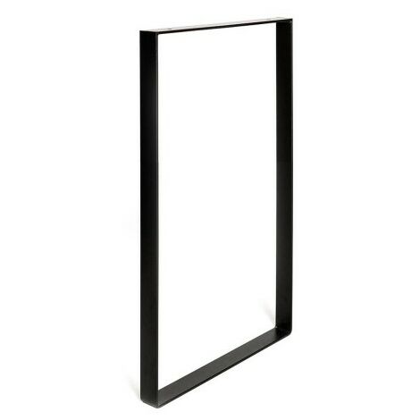 REI de Metal para Muebles - Estilo Industrial -- Instalación por Atornillado - Altura 38,5 cm - 1 Unidad - Color Negro Poro