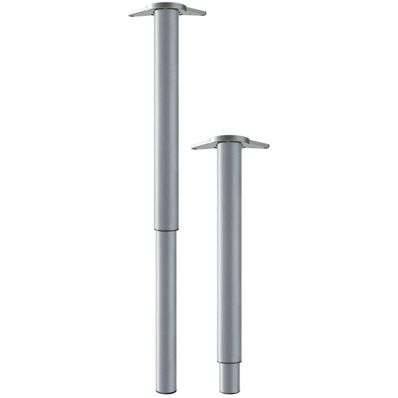 

Pata Mesa Katel De 71 A 110 Cm D-60 Cromo Look Ral 9006 New - Cromo Look