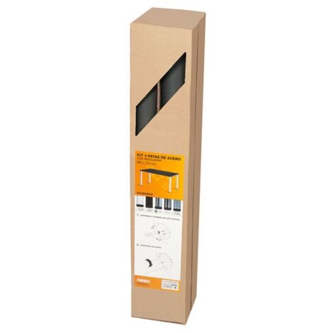 PATA MESA REDONDA PACK/4 NEGRO - 60X710 MM